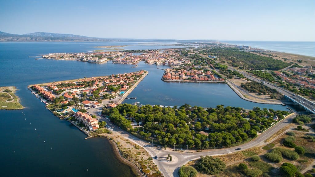 Vue aérienne port de Barcarès