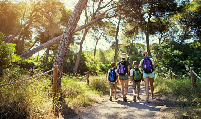 Randonnée forêt en famille